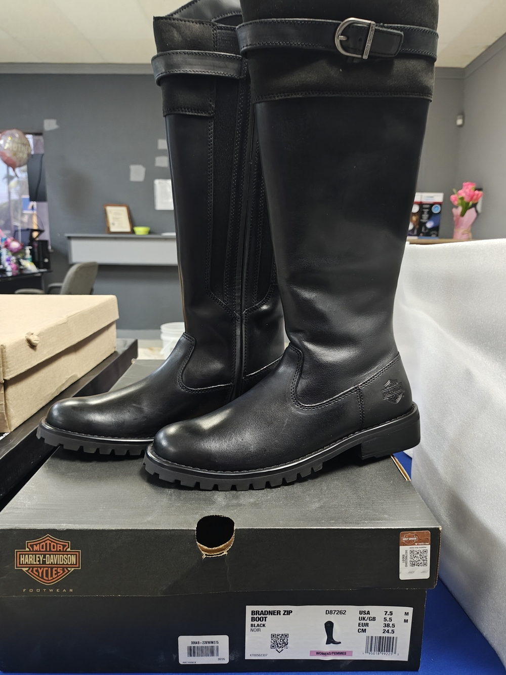 Harley-Davidson Bradner Black Women's Zip Riding Boots